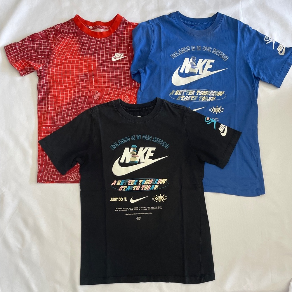 Bundle Lot of 3 Nike Boys Big Kids Size XL Tops Tees T-Shirts
